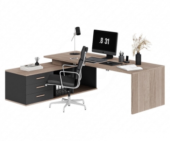 Modern Office Desk And Chair-ID:647769033