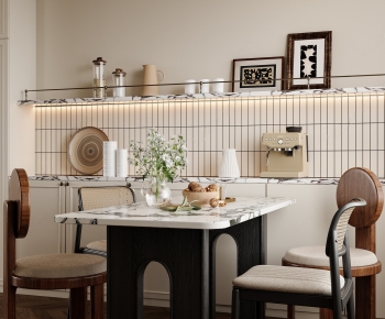 French Style Dining Table And Chairs-ID:279480935