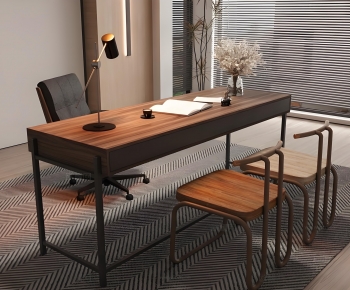 Modern Computer Desk And Chair-ID:741381888