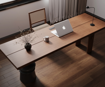 Modern Computer Desk And Chair-ID:478574047