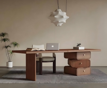 Modern Computer Desk And Chair-ID:410625933