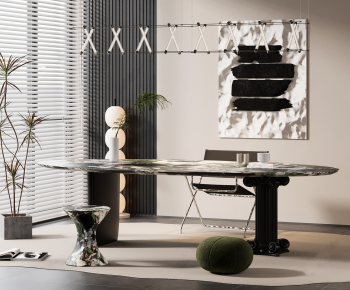 French Style Computer Desk And Chair-ID:657186998