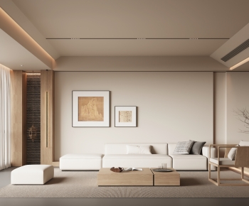 New Chinese Style A Living Room-ID:611219472