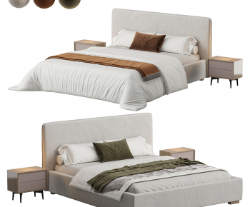 Modern Double Bed-ID:992593059