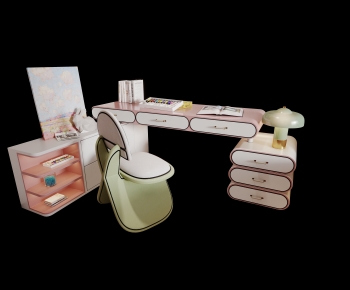 Modern Computer Desk And Chair-ID:369976044