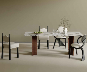 French Style Dining Table And Chairs-ID:537966975