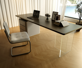 Modern Computer Desk And Chair-ID:811047083