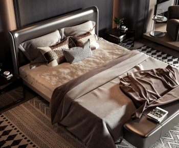 Modern Double Bed-ID:685889741