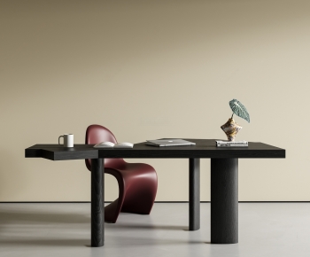 Modern Computer Desk And Chair-ID:897373916