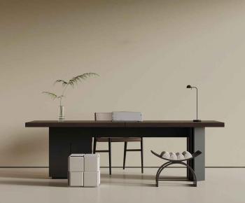Modern Computer Desk And Chair-ID:233401062