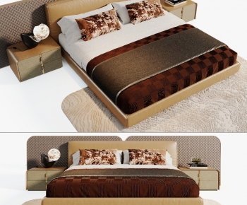 Modern Double Bed-ID:639588129