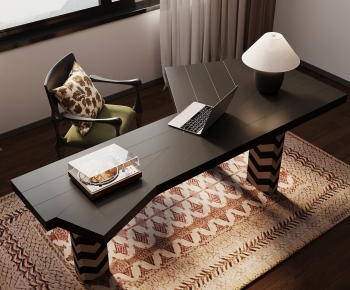 French Style Computer Desk And Chair-ID:556407936