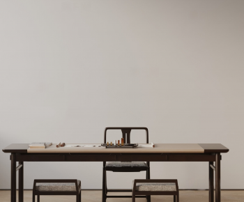 New Chinese Style Computer Desk And Chair-ID:265059952