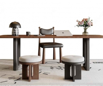 Modern Computer Desk And Chair-ID:734838964