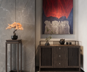 New Chinese Style Entrance Cabinet-ID:987760072