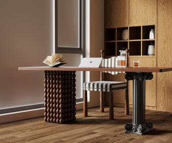 French Style Computer Desk And Chair-ID:766148098