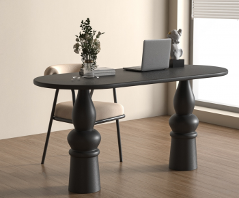 French Style Computer Desk And Chair-ID:174567947