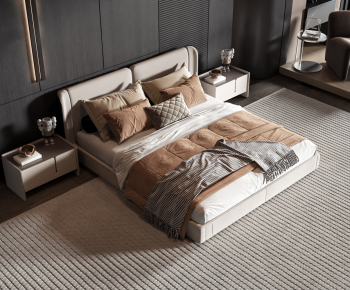 Modern Double Bed-ID:630920898