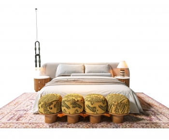 Modern Double Bed-ID:259349114