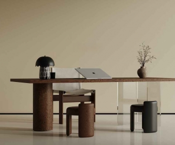 Modern Computer Desk And Chair-ID:893894911