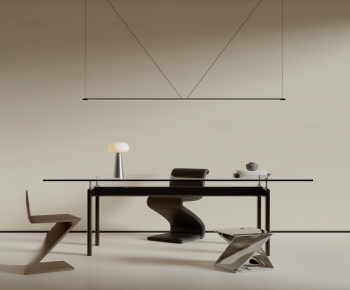 Modern Computer Desk And Chair-ID:129522094