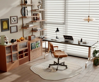 Modern Computer Desk And Chair-ID:760829938