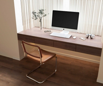 Modern Computer Desk And Chair-ID:346487055