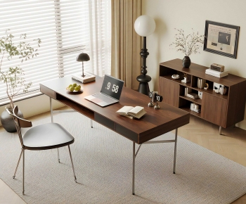 Modern Computer Desk And Chair-ID:314414988