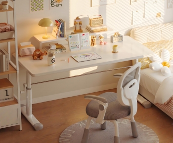 Modern Computer Desk And Chair-ID:393253091