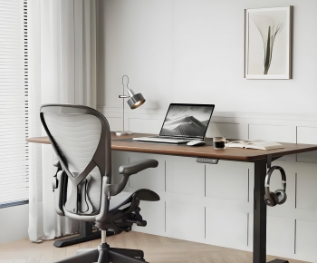 Modern Computer Desk And Chair-ID:805807112
