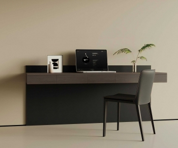 Modern Computer Desk And Chair-ID:131091126