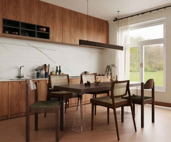 Wabi-sabi Style Dining Room-ID:124874114