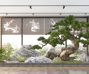 New Chinese Style Plant Landscaping-ID:646677029