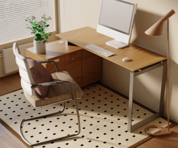 Modern Computer Desk And Chair-ID:520148045