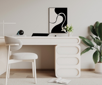 Modern Computer Desk And Chair-ID:704175955