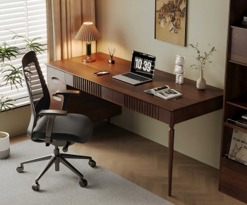 Modern Computer Desk And Chair-ID:369489227