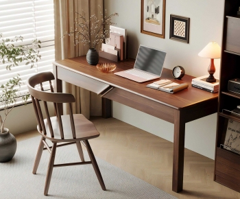 Modern Computer Desk And Chair-ID:722240924
