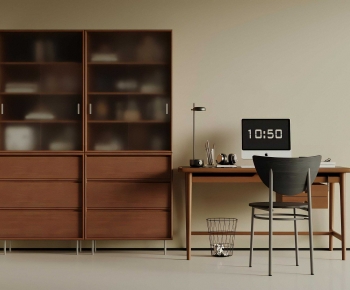 Modern Computer Desk And Chair-ID:793164014