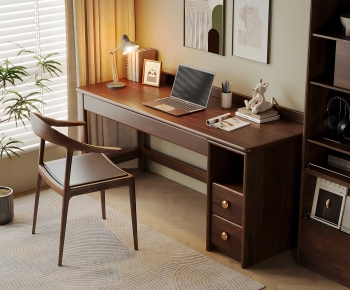 Modern Computer Desk And Chair-ID:468570954