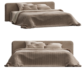 Wabi-sabi Style Double Bed-ID:680090902