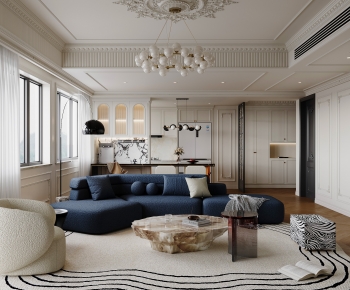 French Style A Living Room-ID:381426107