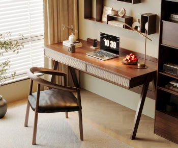 Modern Computer Desk And Chair-ID:518368967