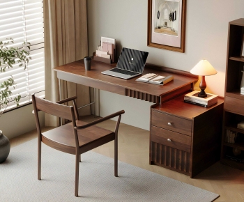 Modern Computer Desk And Chair-ID:472124108