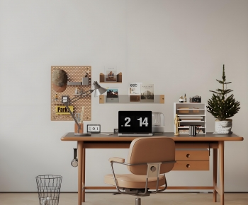 Modern Computer Desk And Chair-ID:604077109