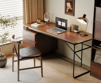 Modern Computer Desk And Chair-ID:261380916