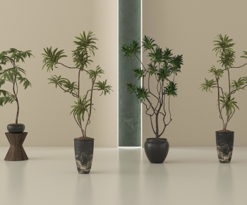 Wabi-sabi Style Ground Green Plant Potted Plants-ID:656512026