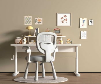 Modern Computer Desk And Chair-ID:792151936