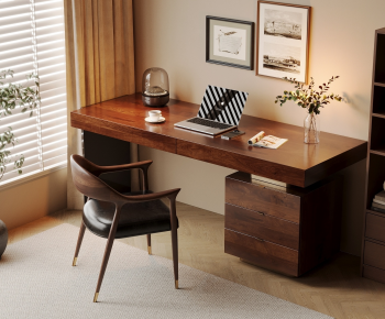 Modern Computer Desk And Chair-ID:855833053