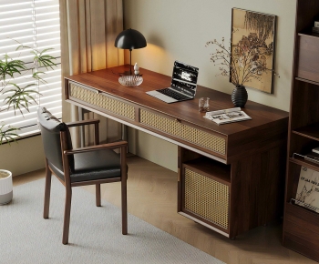 Modern Computer Desk And Chair-ID:402681114