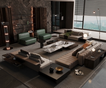Modern A Living Room-ID:237602955